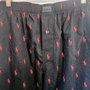 Polo Ralph Lauren Pajama Pant Black/Red Pony SZ SML